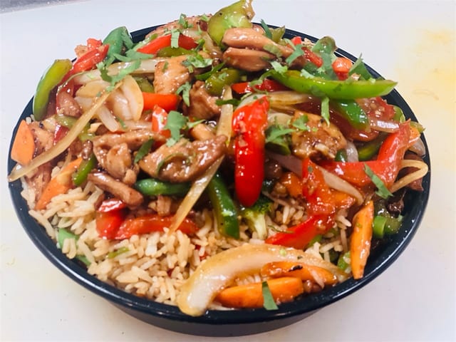 Chicken Stir Fry Bowl.