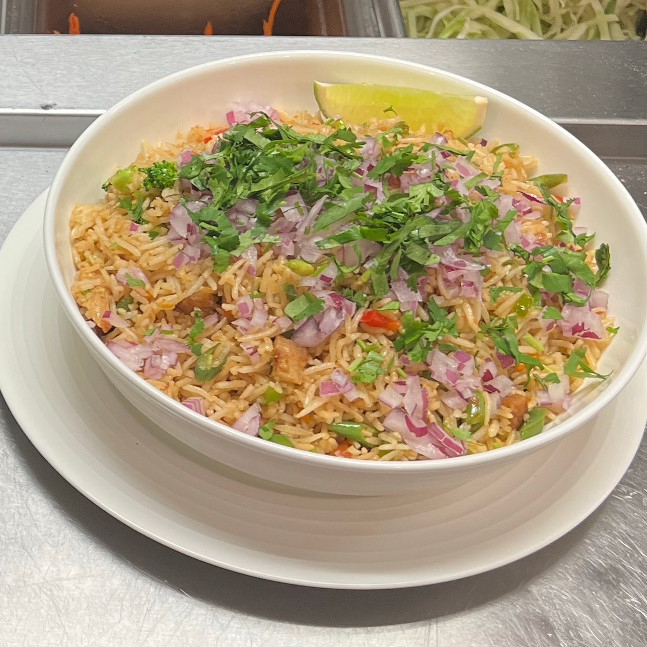 Chicken fried rice.