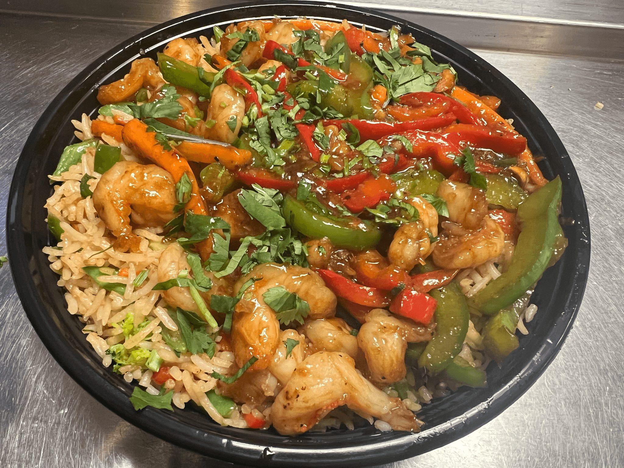 Shrimp Stir Fry Bowl.